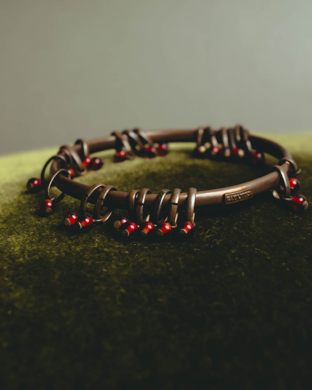 "Jean Paul Gaultier" 90's-00's Sculptural red bead bangle