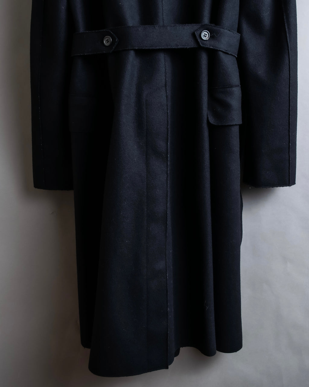 "MIU MIU" Crest brooch design belted trench coat