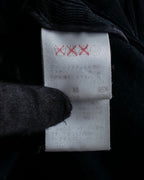 "ISSEY MIYAKE PERMANENT" Large shawl collar silk long cardigan