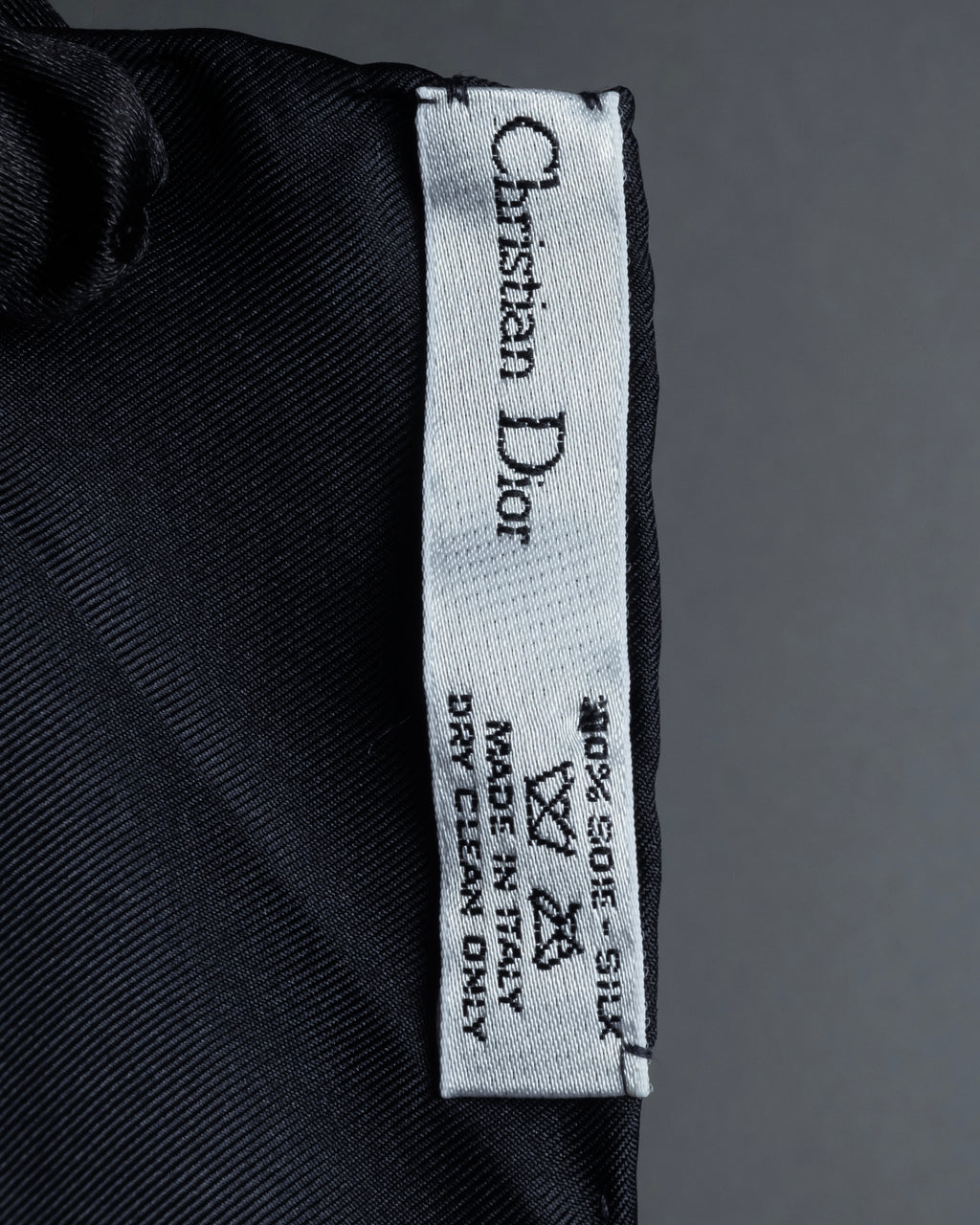 "Christian Dior" Parisian accessory motif silk scarf