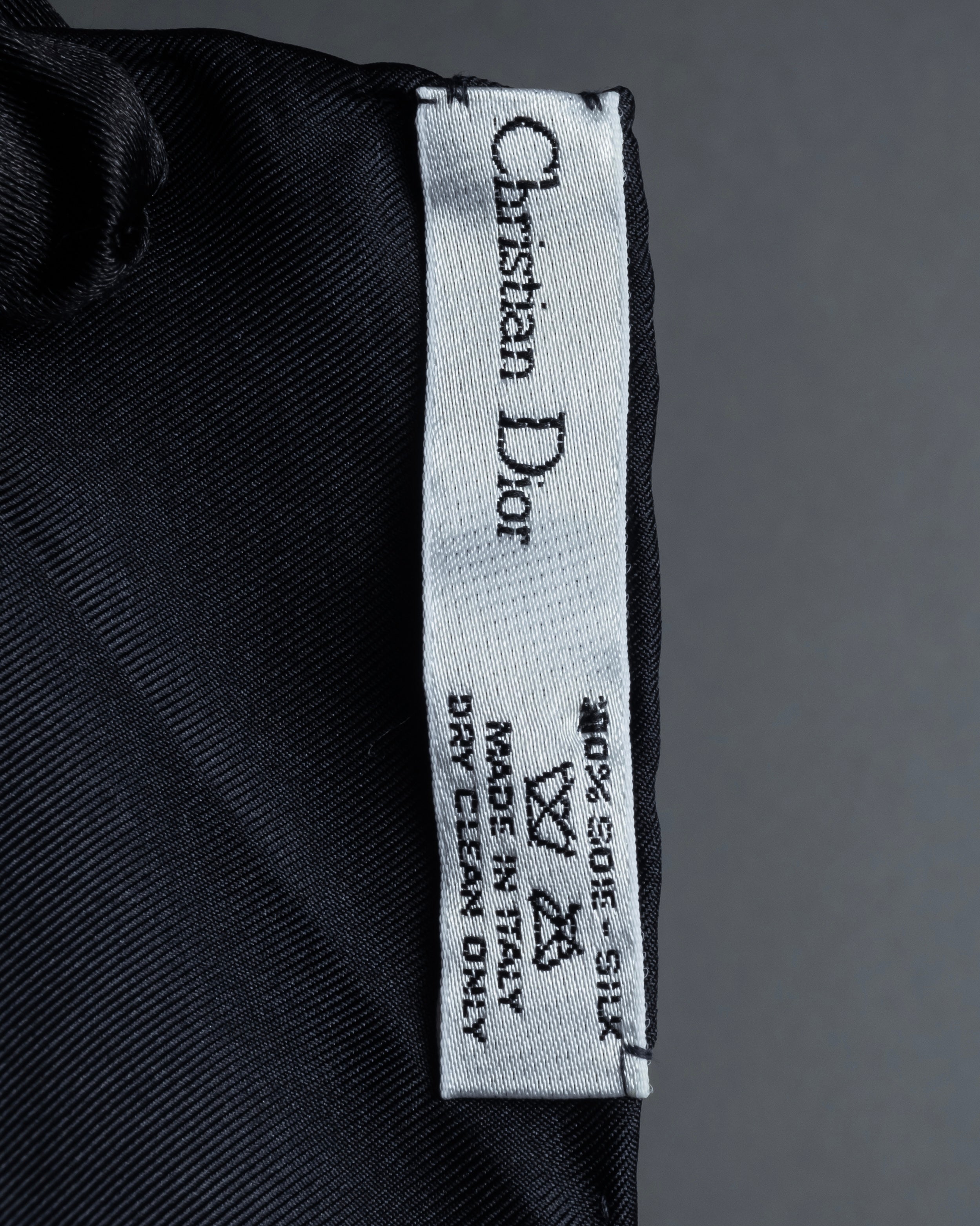 "Christian Dior" Parisian accessory motif silk scarf