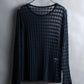 "ISSEY MIYAKE" Checkered see through pullover