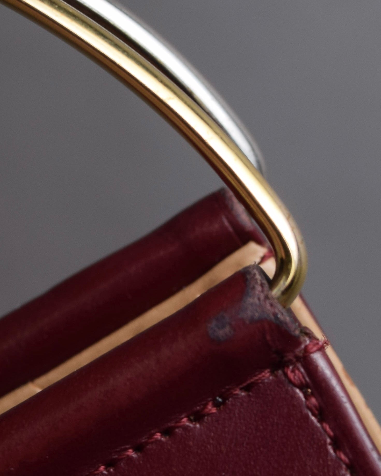 "Cartier" Curved handle design leather wallet bag