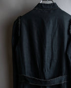 "vanessa bruno" Lace fringe design drawstring cotton linen shirt dress