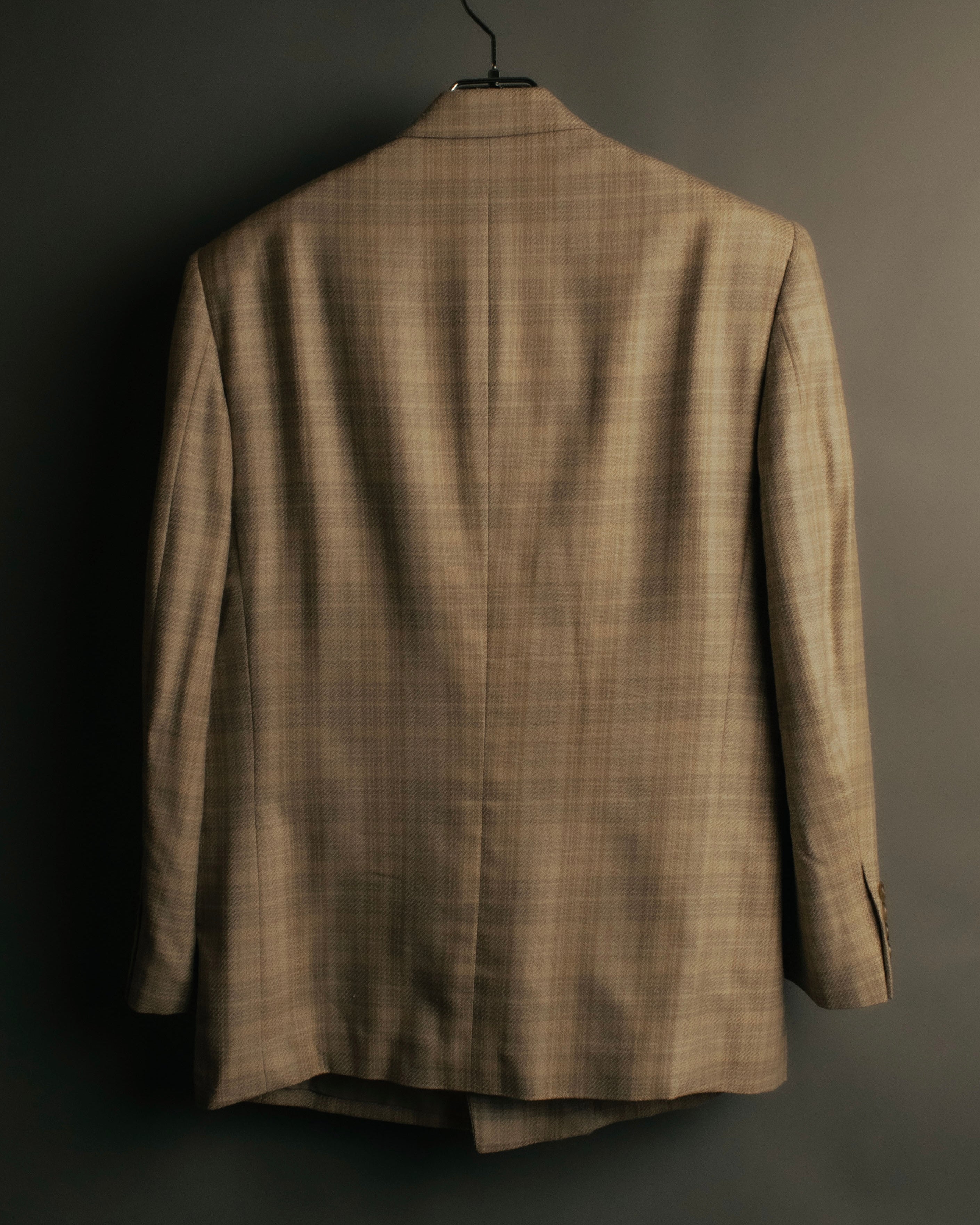 “Christian Dior MONSIEUR” 80’s-90’s Silk blend checked double breasted blazer