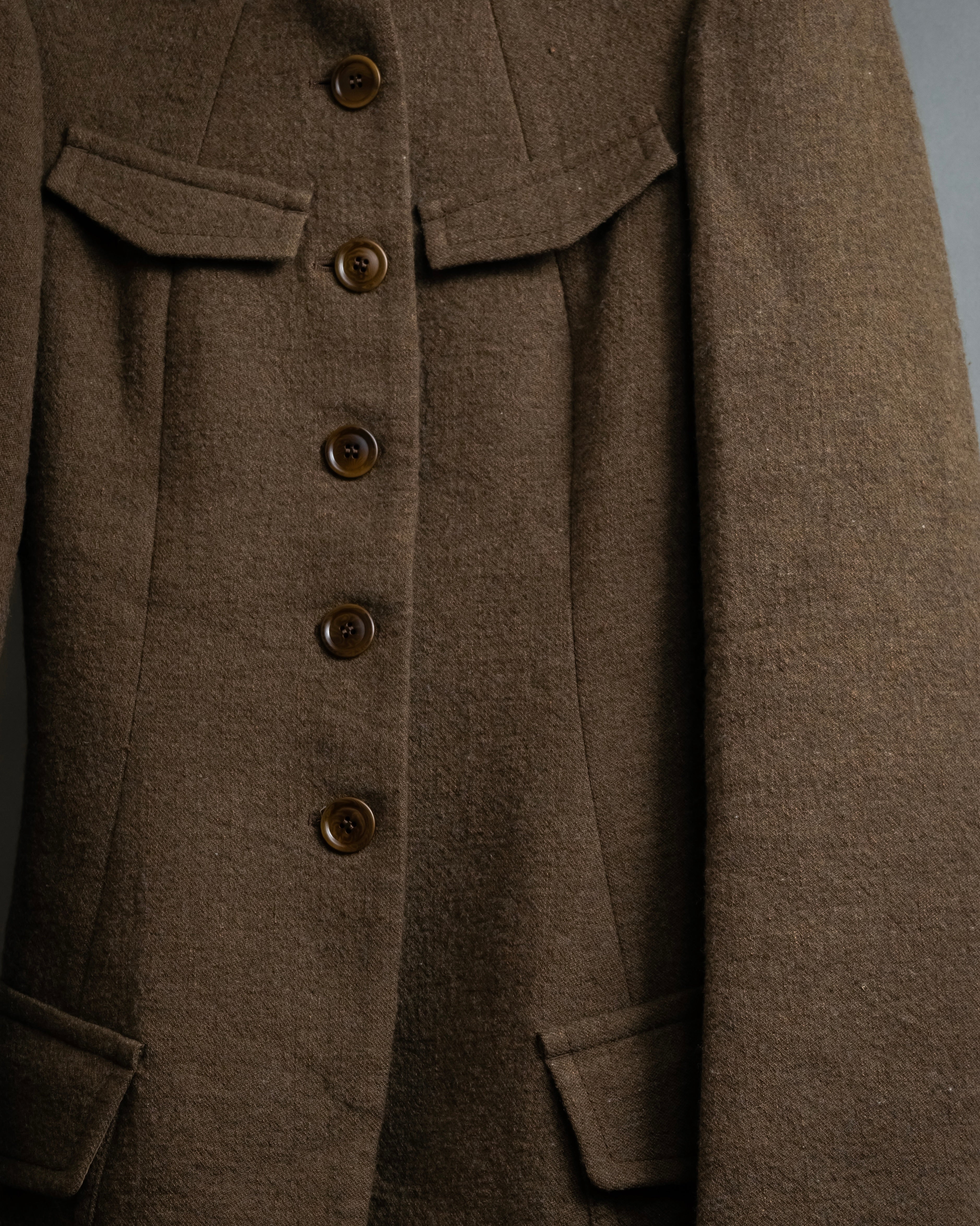 "SPORTSMAX" Carving flap design mid-length coat