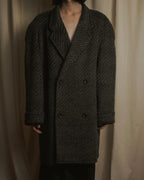 Abrigo de mezcla de mohair de doble botonadura de los años 90 de Christian Dior MONSIEUR