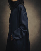 -SPECIAL- "Jil Sander" 2023 Elegant rayon skipper mock-neck shift dress