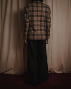 "LARDINI" Checked three-button soft-shoulder tailored jacket