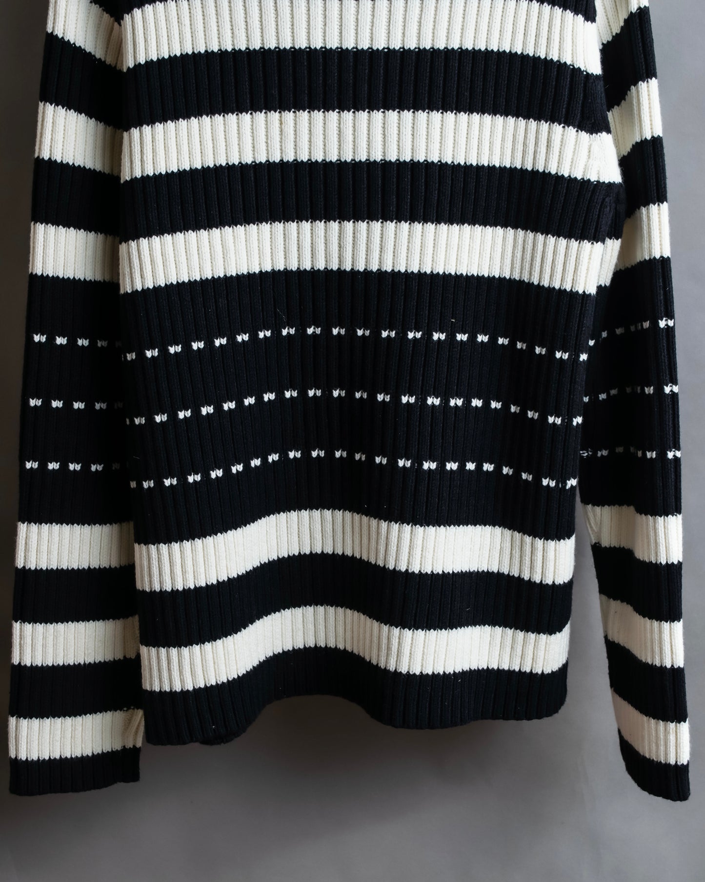 "liz claiborne" Thick pitch striped bicolor knit pullover