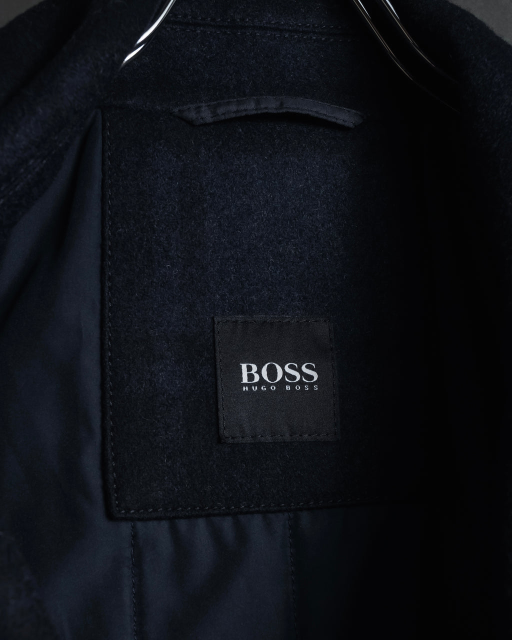 "HUGO BOSS" Double-breasted plaid coat