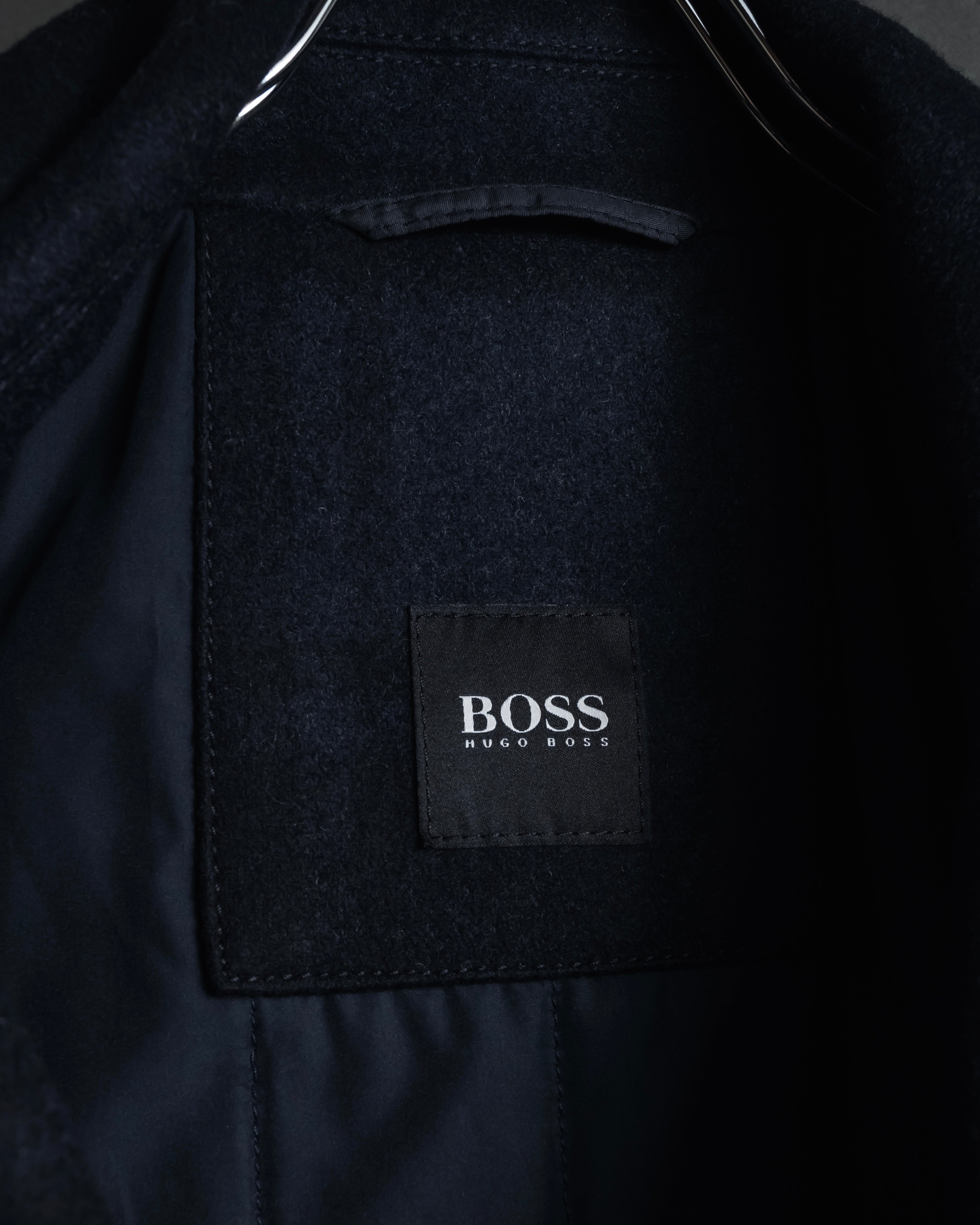 "HUGO BOSS" Double-breasted plaid coat