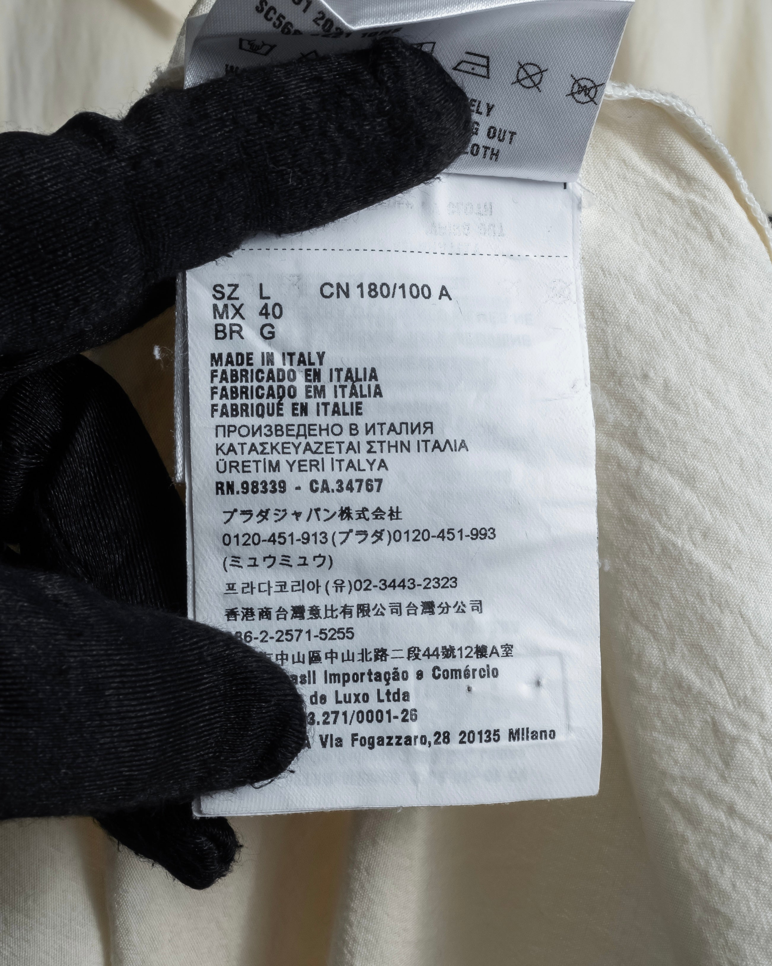 "PRADA" 22SS Sea fable motif print oversized shirt