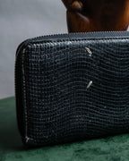 "MAISON MARGIELA" Lizard-embossed leather long wallet