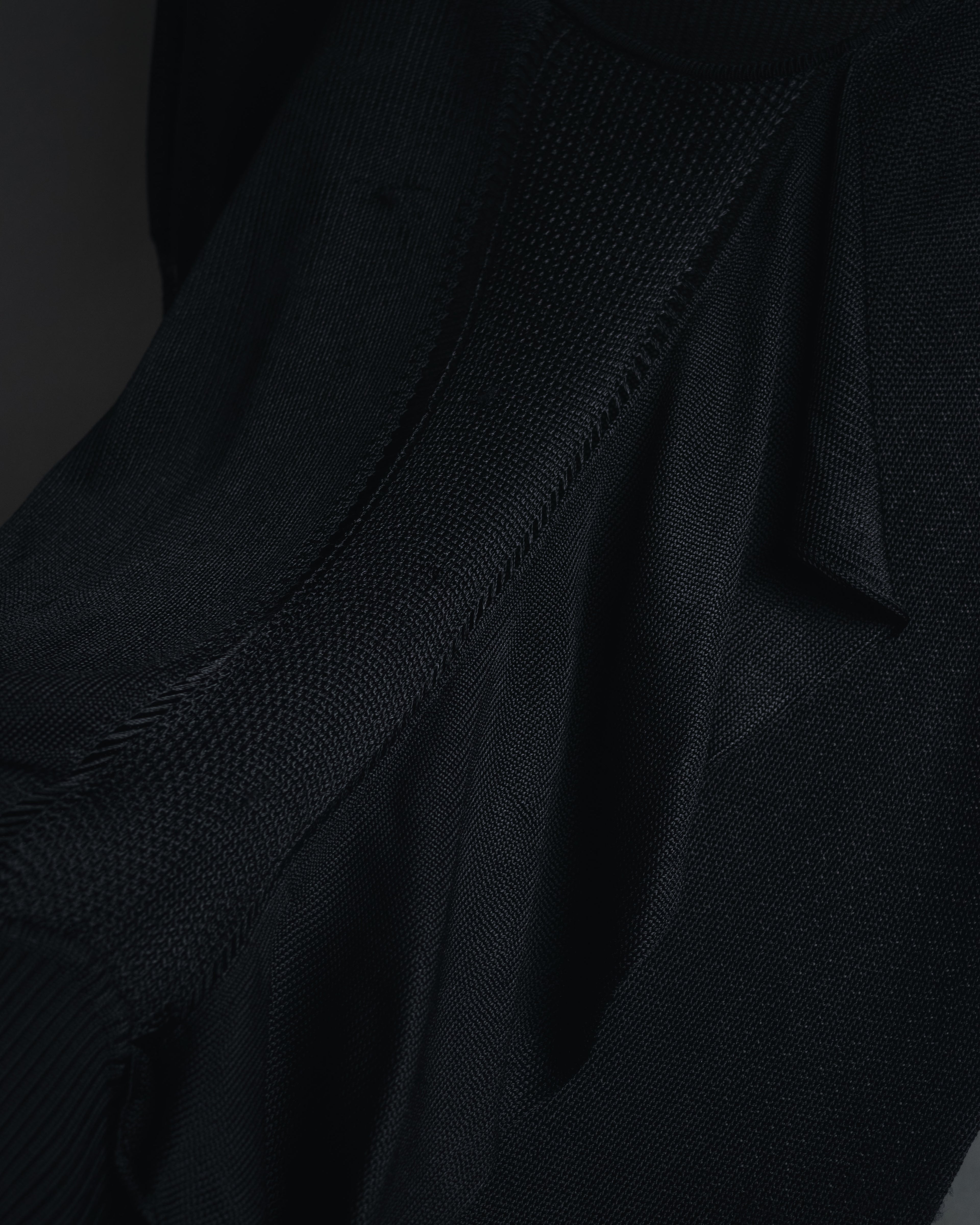 "Christian Dior BOUTIQUE" 2007’s draped viscose mesh-panel pullover