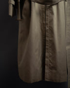 "BURBERRYS" Traditional detail double-breasted stand color trench coat