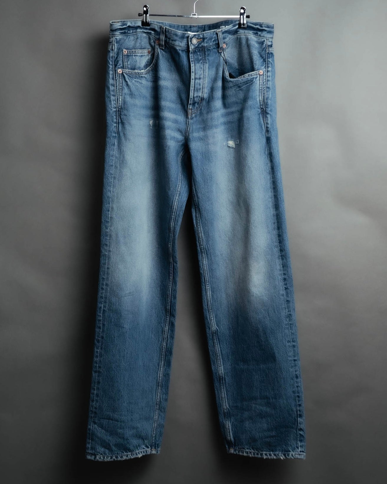 -SPECIAL- “SAINT LAURENT” 2023’s Long extreme baggy faded denim jeans