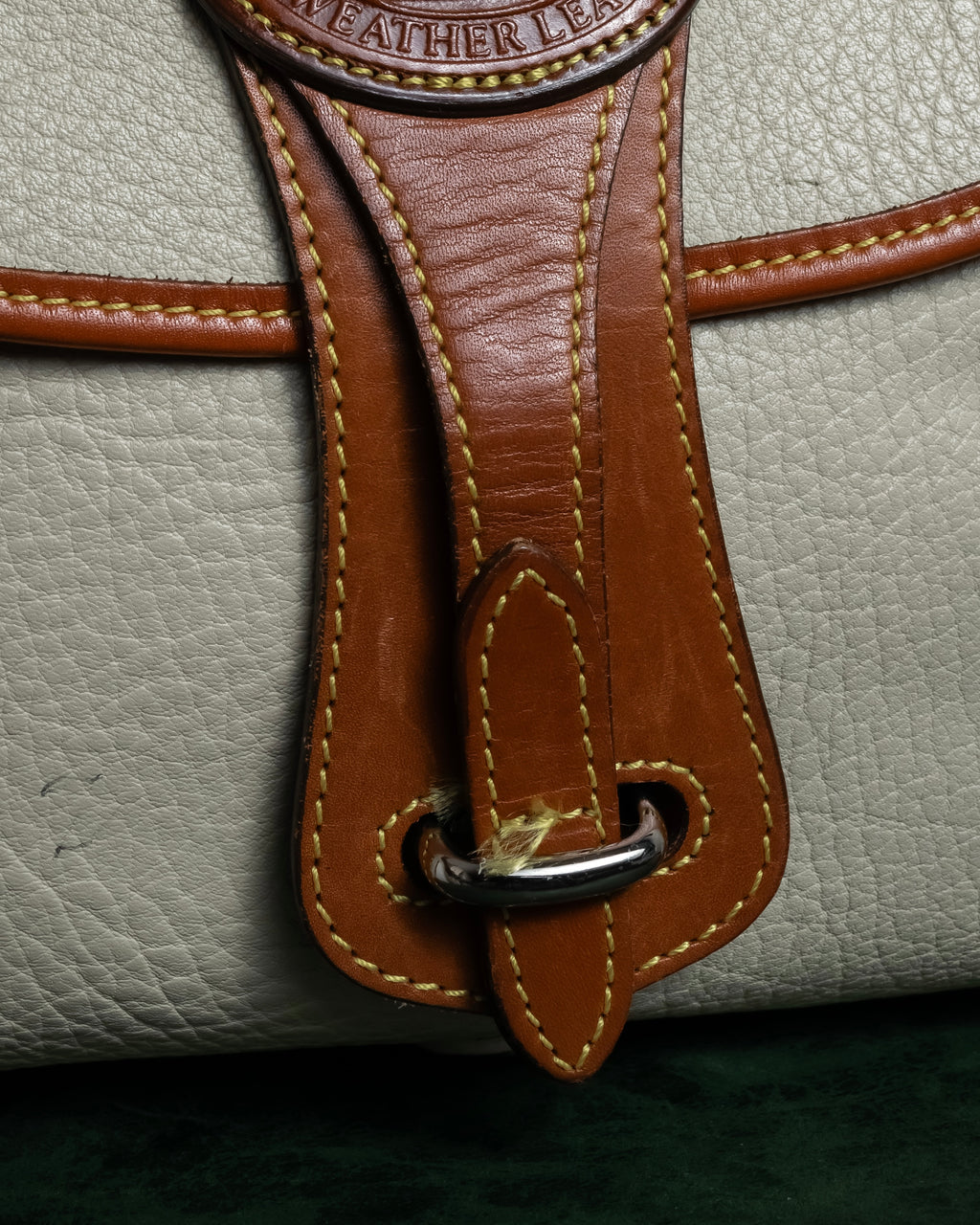 "Dooney & Bourke" Patch front design Two-tone leather shoulder bag