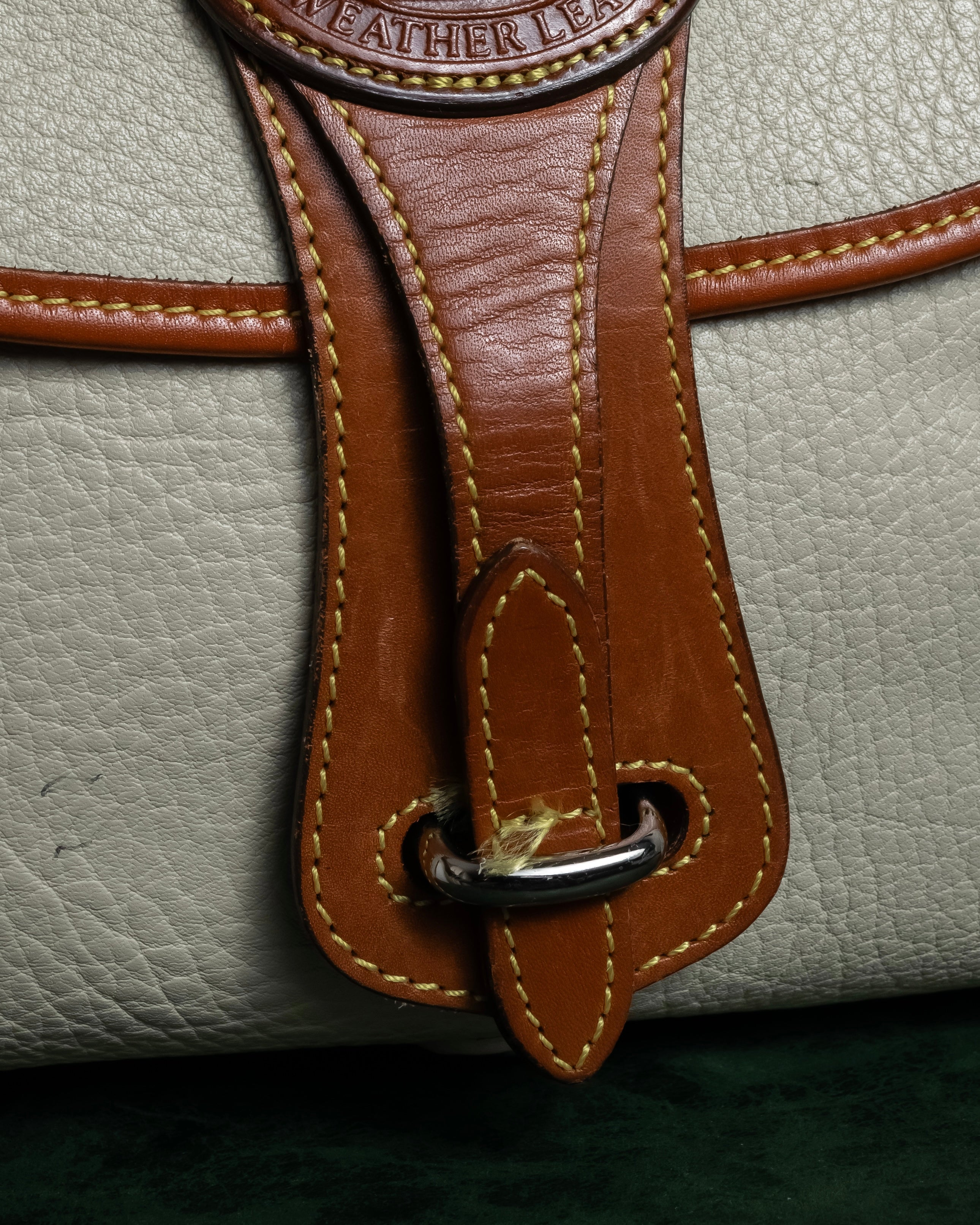 "Dooney & Bourke" Patch front design Two-tone leather shoulder bag