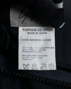 "YOHJI YAMAMOTO" 1996SS Double zipper design sheer rayon flare skirt