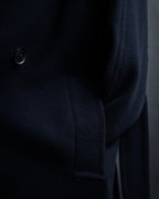 -SPECIAL- "CARUSO"
 Fur collar design belted melton coat