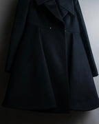 "Alexandar McQueen" Sarah Burton period large lapel double-breasted oversized mid length coat
