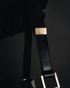 "GUCCI" 90’s-00’s suede piston-closure shoulder bag