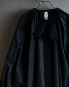 "PATOU" Ribbon shirring design poncho dress