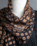 "FENDI" Silk blended logo scarf