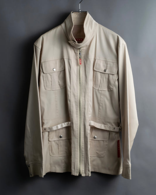 "PRADA" Military detail cotton jacket
