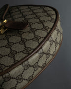 "GUCCI" 1970-80's Clasp design GG logo pattern shoulder bag
