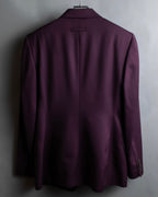 "JEAN PAUL GAULTIER FEMME"
 Beautiful purple color shaped wool tailored jacket