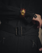-SPECIAL- “HERMÈS” 00’s Jean Paul Gaultier era belted four-zip long cardigan