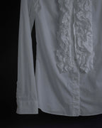 "Dolce & Gabbana" Tiered frill design white shirt
