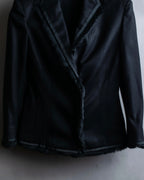 "Alexandar McQueen" Fur trimmed design shaped tailored jacket