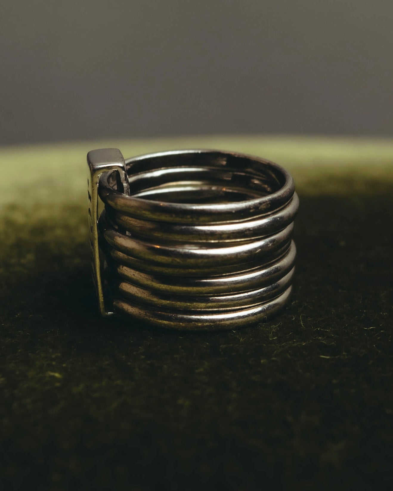 “Christian Dior” 00’s-10’s Silver 925 multi band logo ring