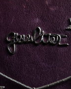 "JEAN PAUL GAULTIER" Horizontal star＆moon chain design purple leather bag