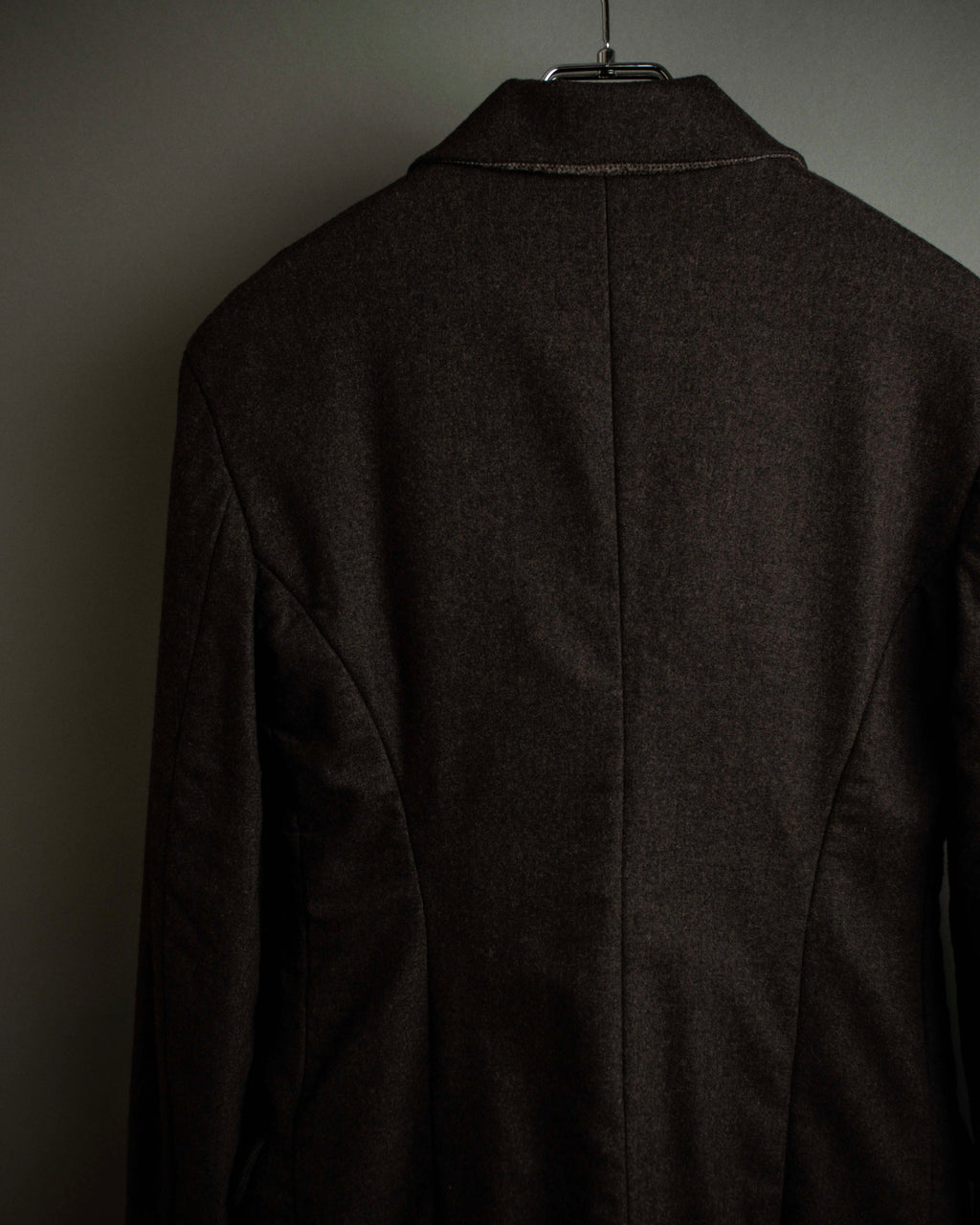 "FENDI" Double-breasted heavy duty wool flannel jacket