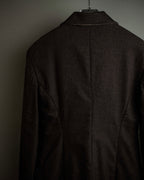 "FENDI" Double-breasted heavy duty wool flannel jacket