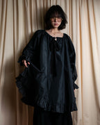 "PATOU" Ribbon shirring design poncho dress