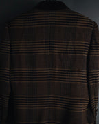 "CELINE" Late 80s–Early 90s velvet-collar woven jacket