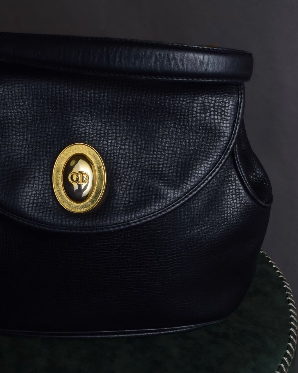 "Christian Dior" Vintage logo design leather hand bag