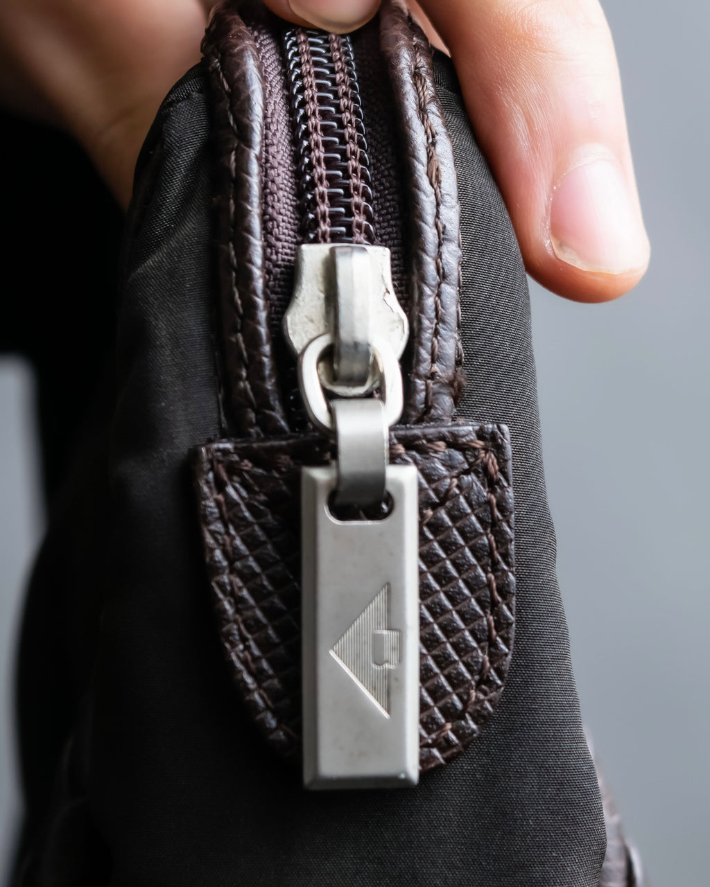 "BOTTEGA VENETA" 2way logo plate nylon bag