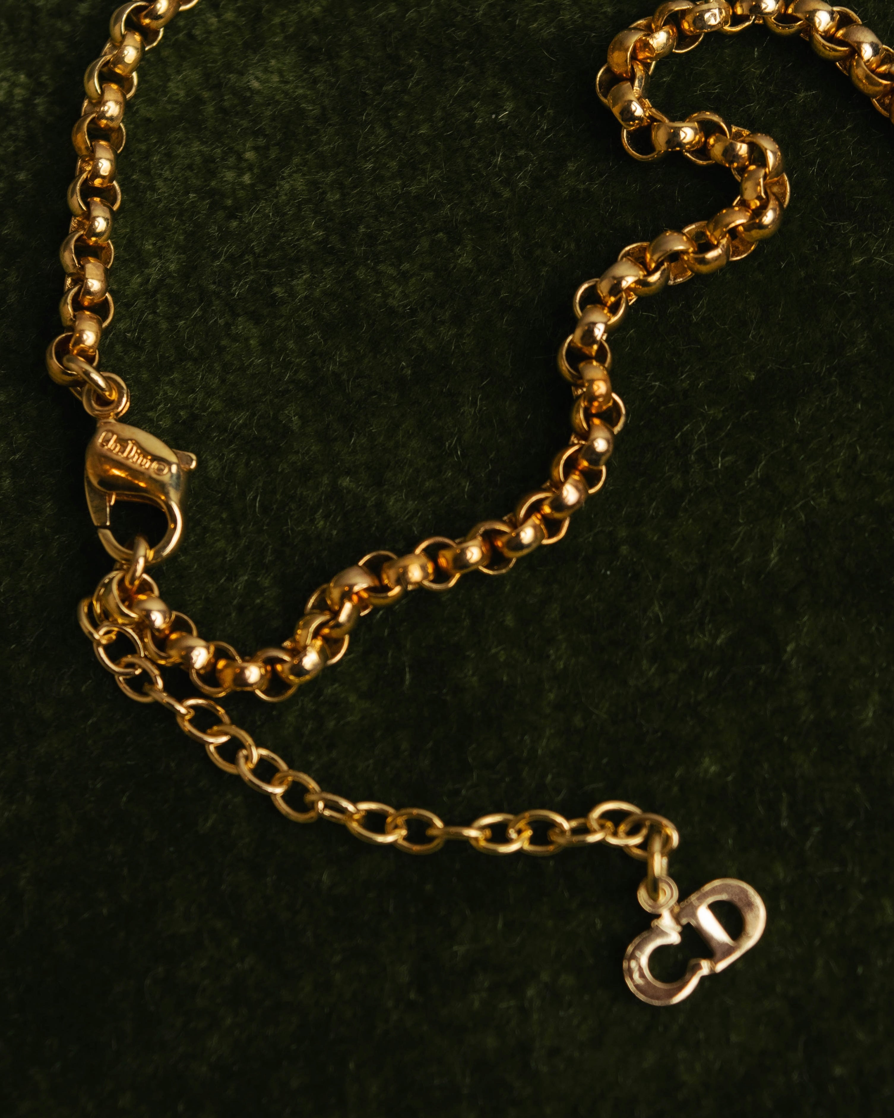"Christian Dior" 80's-90's Romantic heart charm necklace