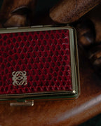 "LOEWE" Anagram logo design antique style accessory case