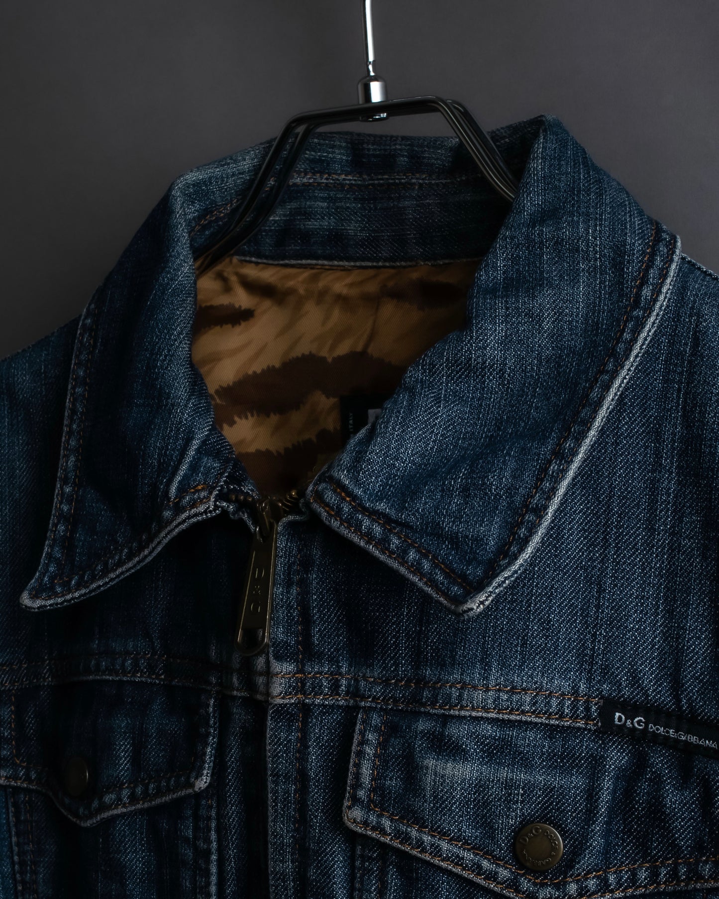 "Dolce & Gabbana" Cutting stitch detail denim jacket