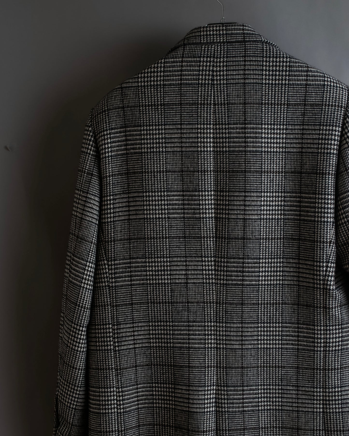 "RAF SIMONS" 20-21AW Glen check pattern tailored shape coat