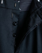 "MAISON MARGIELA" Side cross fringe design wool tapered slacks