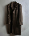 "Dolce & Gabbana" Herringbone pattern slim shape chester coat