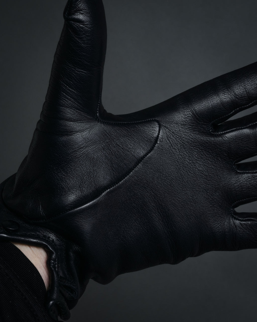 “HERMES” 2000’s Jumbo hook leather gloves